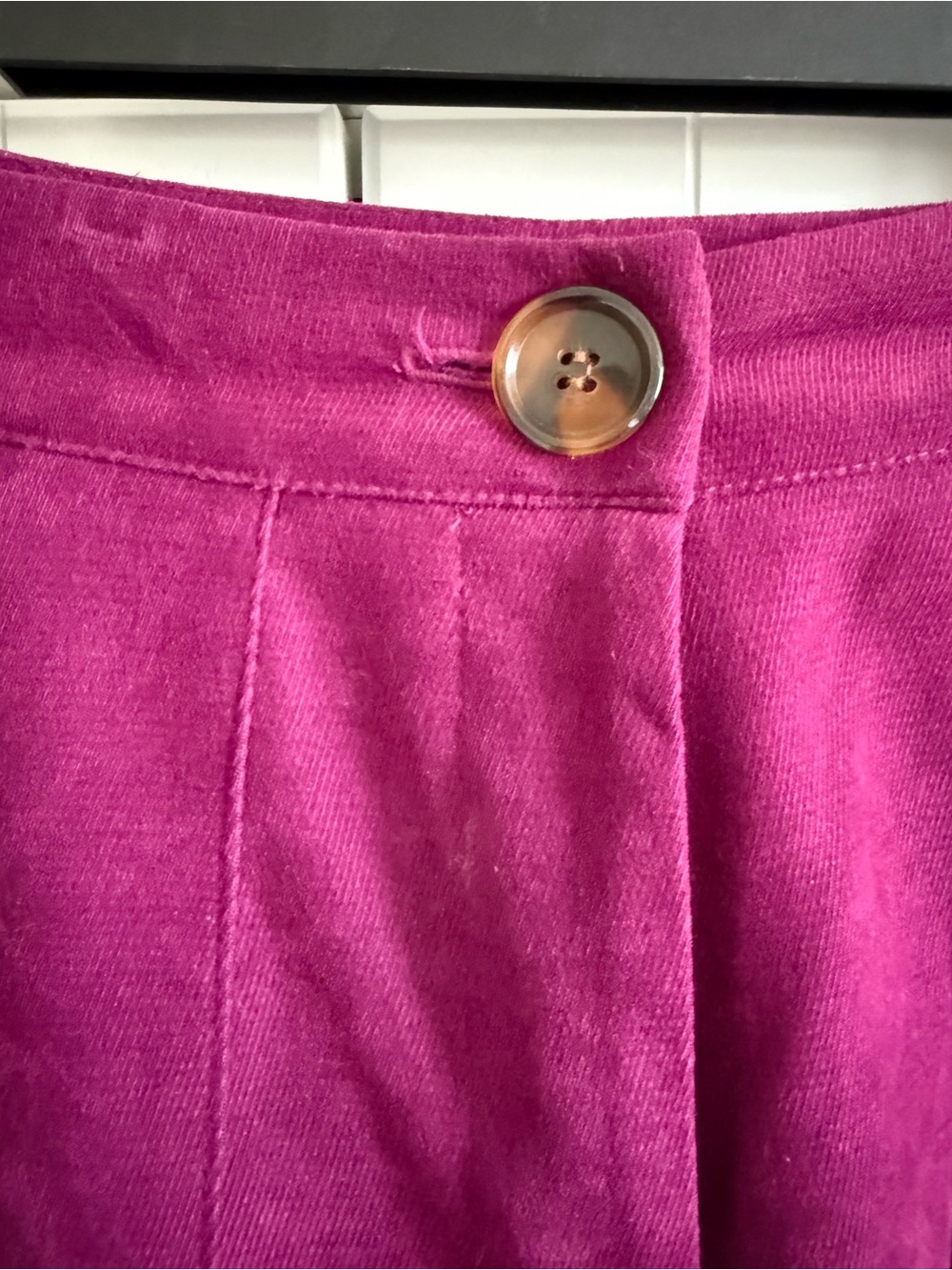 Women’s Boot Cut High-Rise Pants in Berry - Picture 3 of 15